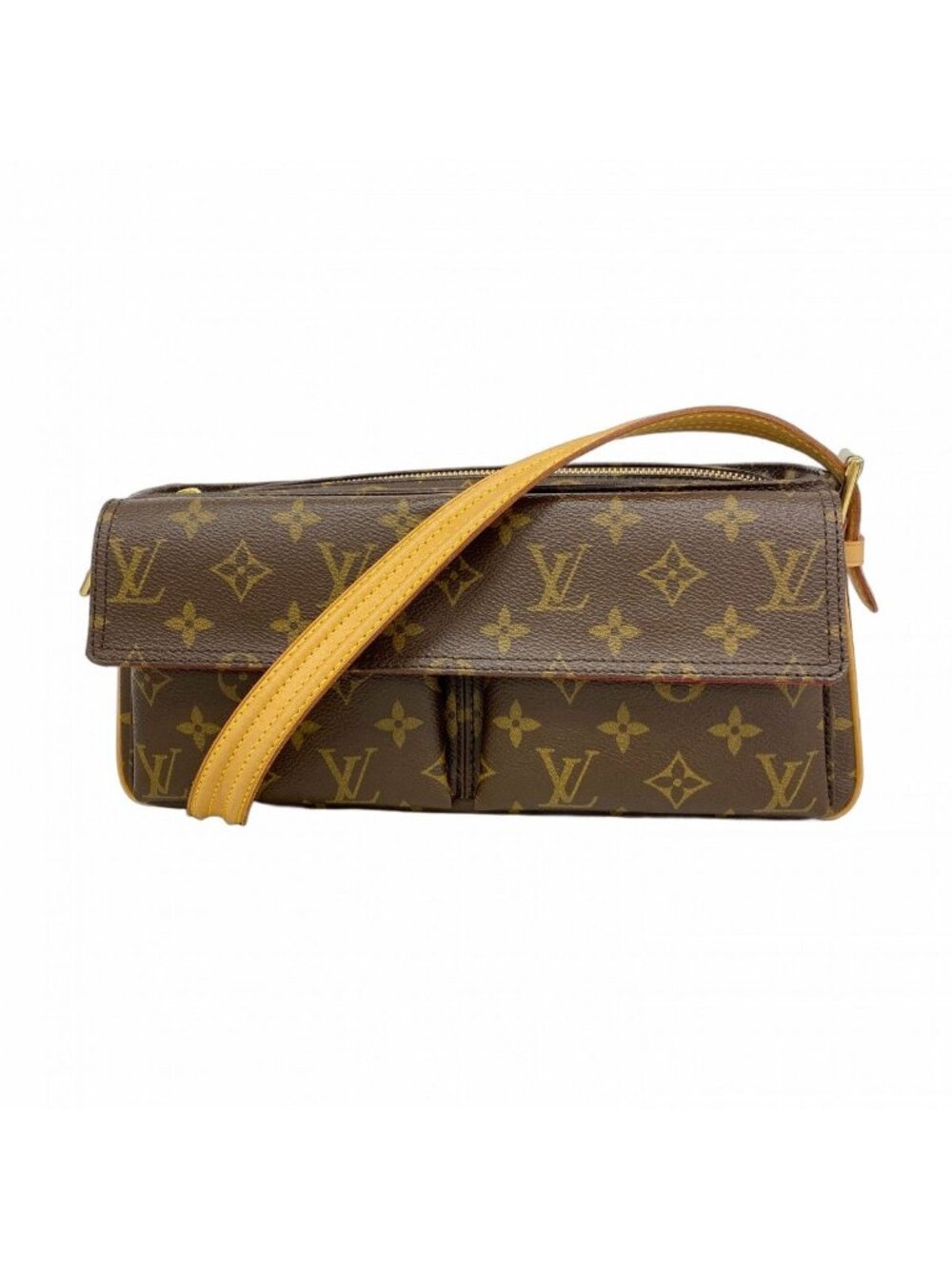 Louis Vuitton Shoulder Bag Monogram Viva Cite MM Brown